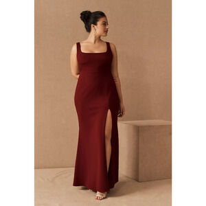 NEW Anthropologie BHLDN Adena Dress Women's 20 Dark Red Formal Timeless Wedding
